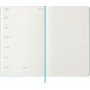 Kalendarz tygodniowy MOLESKINE 2025/26, 18M, L, twarda oprawa, 13x21cm, aquamarine, Kalendarze, Zeszyty i bloki