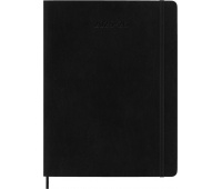 Kalendarz tygodniowy MOLESKINE 2025/26, 18M, XL, miękka oprawa, 19x25cm, czarny, Kalendarze, Zeszyty i bloki