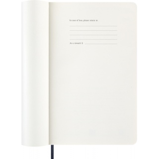 Kalendarz tygodniowy MOLESKINE 2026, 12M, L, miękka oprawa, 13x21cm, sapphire blue, Kalendarze, Zeszyty i bloki