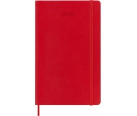 Kalendarz tygodniowy MOLESKINE 2026, 12M, L, miękka oprawa, 13x21cm, scarlet red, Kalendarze, Zeszyty i bloki