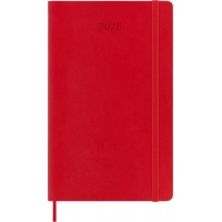 Weekly planner MOLESKINE 2026, 12M, L, soft cover, 13x21cm, scarlet red