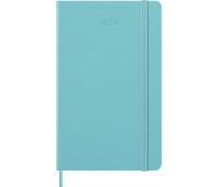 Kalendarz tygodniowy MOLESKINE 2026, 12M, L, twarda oprawa, 13x21cm, aquamarine, Kalendarze, Zeszyty i bloki