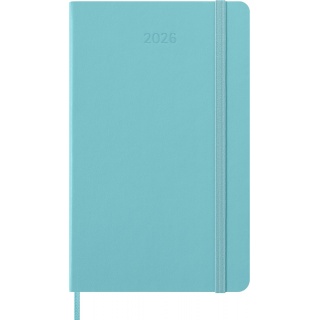 Kalendarz tygodniowy MOLESKINE 2026, 12M, L, twarda oprawa, 13x21cm, aquamarine, Kalendarze, Zeszyty i bloki