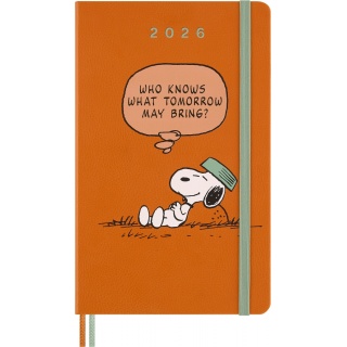 Kalendarz tygodniowy MOLESKINE 2026, 12M, L, twarda oprawa, 13x21cm, Peanuts Snoopy, Kalendarze, Zeszyty i bloki