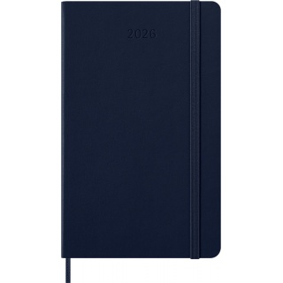 Kalendarz tygodniowy MOLESKINE 2026, 12M, L, twarda oprawa, 13x21cm, sapphire blue, Kalendarze, Zeszyty i bloki