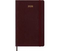 Kalendarz tygodniowy MOLESKINE 2026, 12M, L, synt. skóra węża, 13x21cm, edycja limitowana, w pudełku, bordeaux, Kalendarze, Zeszyty i bloki