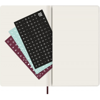 Kalendarz tygodniowy MOLESKINE 2026, 12M, L, synt. skóra węża, 13x21cm, edycja limitowana, w pudełku, bordeaux, Kalendarze, Zeszyty i bloki