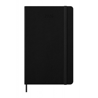 Kalendarz tygodniowy MOLESKINE 2026, 12M, L, twarda oprawa, 13x21cm, czarny, Kalendarze, Zeszyty i bloki