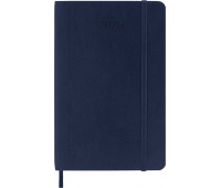 Kalendarz tygodniowy MOLESKINE 2026, 12M, P, miękka oprawa, 9x14cm, sapphire blue, Kalendarze, Zeszyty i bloki