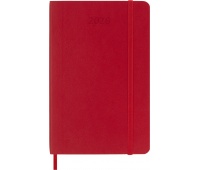 Kalendarz tygodniowy MOLESKINE 2026, 12M, P, miękka oprawa, 9x14cm, scarlet red, Kalendarze, Zeszyty i bloki
