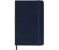 Kalendarz tygodniowy MOLESKINE 2026, 12M, P, twarda oprawa, 9x14cm, sapphire blue, Kalendarze, Zeszyty i bloki