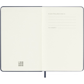 Kalendarz tygodniowy MOLESKINE 2026, 12M, P, twarda oprawa, 9x14cm, sapphire blue, Kalendarze, Zeszyty i bloki