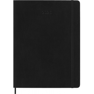 Kalendarz tygodniowy MOLESKINE 2026, 12M, XL, miękka oprawa, 19x25cm, czarny, Kalendarze, Zeszyty i bloki