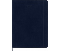 Kalendarz tygodniowy MOLESKINE 2026, 12M, XL, miękka oprawa, 19x25cm, sapphire blue, Kalendarze, Zeszyty i bloki