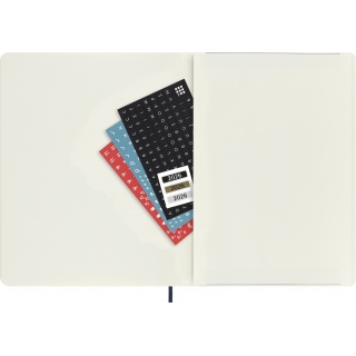 Kalendarz tygodniowy MOLESKINE 2026, 12M, XL, miękka oprawa, 19x25cm, sapphire blue, Kalendarze, Zeszyty i bloki