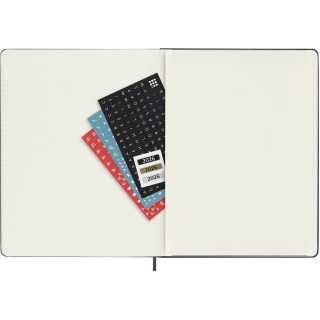 Kalendarz tygodniowy MOLESKINE 2026, 12M, XL, twarda oprawa, 19x25cm, czarny, Kalendarze, Zeszyty i bloki