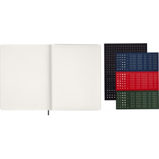 Kalendarz tygodniowy vertykalny MOLESKINE 2026, 15M, XXL, miękka oprawa, 23,5x28cm, czarny, Kalendarze, Zeszyty i bloki