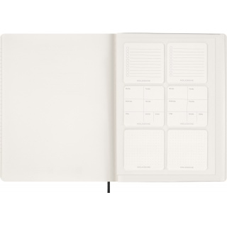 Kalendarz tygodniowy vertykalny MOLESKINE 2026, 15M, XXL, miękka oprawa, 23,5x28cm, czarny, Kalendarze, Zeszyty i bloki