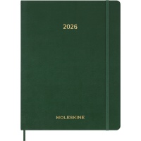 Weekly vertical planner MOLESKINE 2026, 15M, XXL, soft cover, 23,5x28cm, myrtle green
