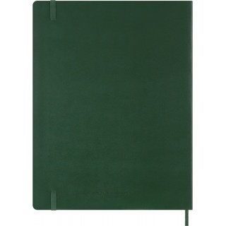 Kalendarz tygodniowy vertykalny MOLESKINE 2026, 15M, XXL, miękka oprawa, 23,5x28cm, myrtle green, Kalendarze, Zeszyty i bloki