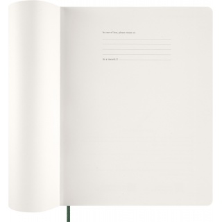 Kalendarz tygodniowy vertykalny MOLESKINE 2026, 15M, XXL, miękka oprawa, 23,5x28cm, myrtle green, Kalendarze, Zeszyty i bloki
