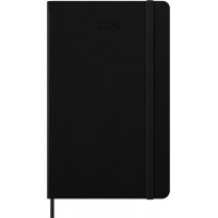 Kalendarz tygodniowy vertykalny MOLESKINE 2026, 12M, L, twarda oprawa, 13x21cm, czarny, Kalendarze, Zeszyty i bloki