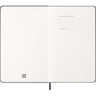 Kalendarz tygodniowy vertykalny MOLESKINE 2026, 12M, L, twarda oprawa, 13x21cm, czarny, Kalendarze, Zeszyty i bloki