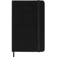 Kalendarz tygodniowy vertykalny MOLESKINE 2026, 12M, P, twarda oprawa, 9x14cm, czarny, Kalendarze, Zeszyty i bloki