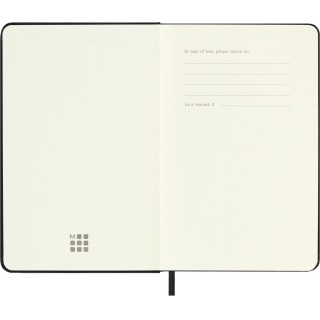 Kalendarz tygodniowy vertykalny MOLESKINE 2026, 12M, P, twarda oprawa, 9x14cm, czarny, Kalendarze, Zeszyty i bloki