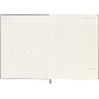 Kalendarz tygodniowy vertykalny MOLESKINE Pro 2026, 12M, XL, twarda oprawa, 19x25cm, czarny, Kalendarze, Zeszyty i bloki
