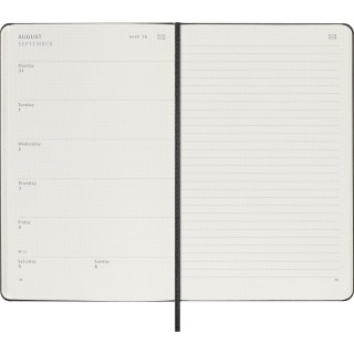 Kalendarz tygodniowy MOLESKINE Smart 2026, 12M, L, twarda oprawa, 13x21cm, czarny, Kalendarze, Zeszyty i bloki