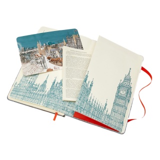 Notatnik MOLESKINE Londyn, L, 13x21cm, w linie, edycja limitowana, Notatniki, Zeszyty i bloki