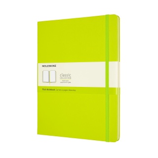 Notes MOLESKINE Classic, XL, 19x25cm, gładki, twarda oprawa, 192 strony, lemon green, Notatniki, Zeszyty i bloki