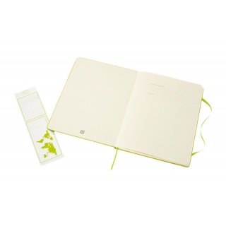 Notes MOLESKINE Classic, XL, 19x25cm, gładki, twarda oprawa, 192 strony, lemon green, Notatniki, Zeszyty i bloki