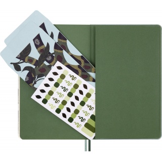 Notes MOLESKINE Snake Leaves 2025, L, 13x21cm, w linie, Notatniki, Zeszyty i bloki