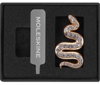 Przypinka MOLESKINE Crystal Snake 2025, złota, Notatniki, Zeszyty i bloki