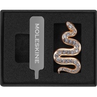 Przypinka MOLESKINE Crystal Snake 2025, złota, Notatniki, Zeszyty i bloki