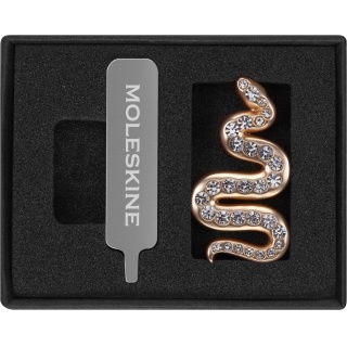 Przypinka MOLESKINE Crystal Snake 2025, złota, Notatniki, Zeszyty i bloki