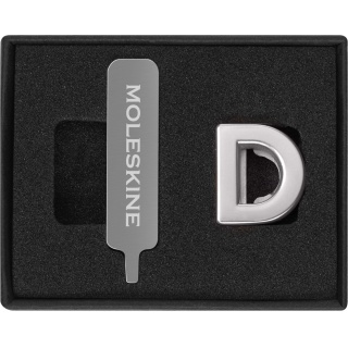 Przypinka MOLESKINE D, srebrna, Notatniki, Zeszyty i bloki