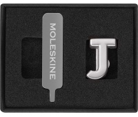 Przypinka MOLESKINE J, srebrna, Notatniki, Zeszyty i bloki