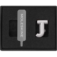 Przypinka MOLESKINE J, srebrna, Notatniki, Zeszyty i bloki