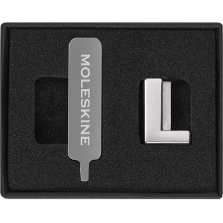 Przypinka MOLESKINE L, srebrna, Notatniki, Zeszyty i bloki
