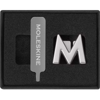 Przypinka MOLESKINE M, srebrna, Notatniki, Zeszyty i bloki