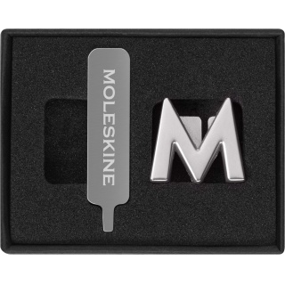 Przypinka MOLESKINE M, srebrna, Notatniki, Zeszyty i bloki