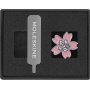Przypinka MOLESKINE Sakura Pin Crystal Flower 2025, różowa, Notatniki, Zeszyty i bloki