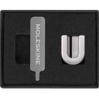 Przypinka MOLESKINE U, srebrna, Notatniki, Zeszyty i bloki