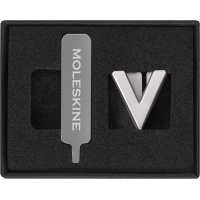 Przypinka MOLESKINE V, srebrna, Notatniki, Zeszyty i bloki