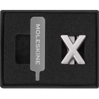 Przypinka MOLESKINE X, srebrna, Notatniki, Zeszyty i bloki