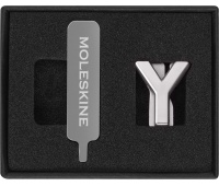 Przypinka MOLESKINE Y, srebrna, Notatniki, Zeszyty i bloki