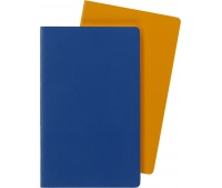 Set of 2 notebooks MOLESKINE Volant, L, 13x21cm, ruled, 96 pages, blue/amber yellow